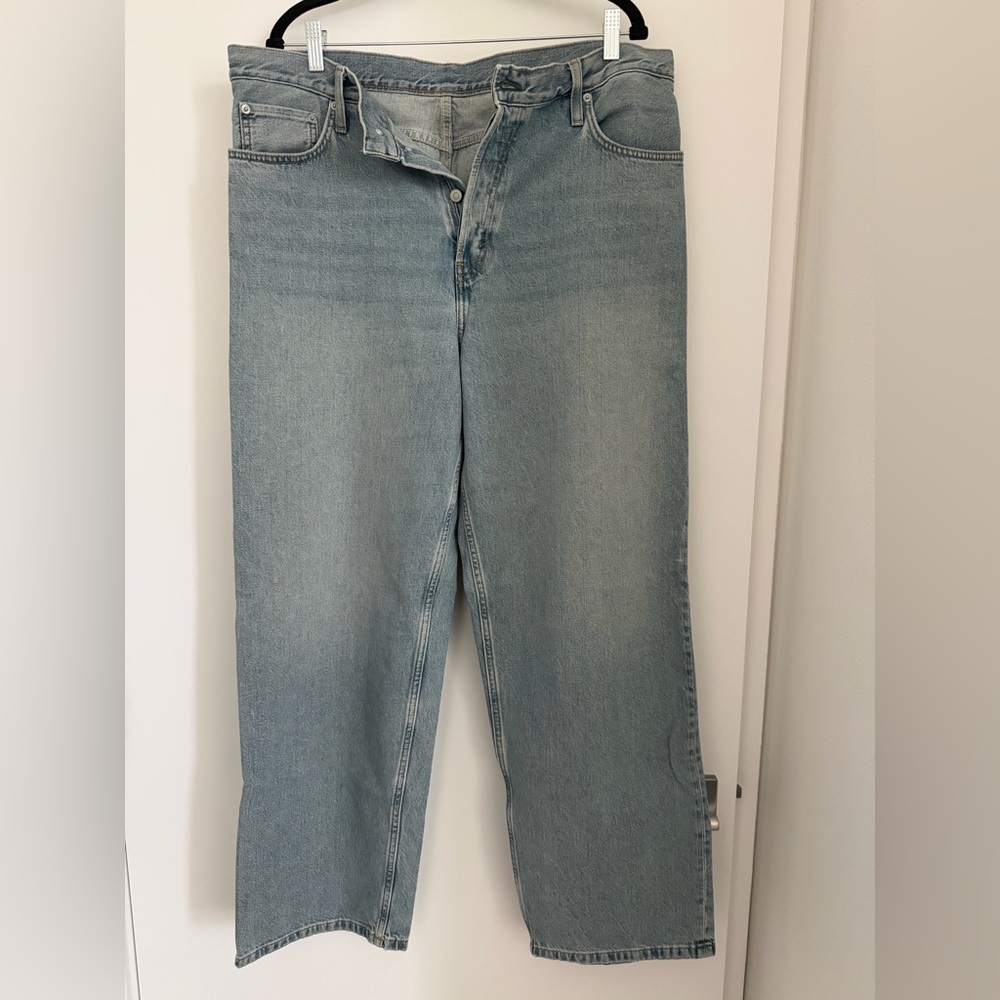 COS Rider Men's Relaxed Straight Jeans in Light Blue